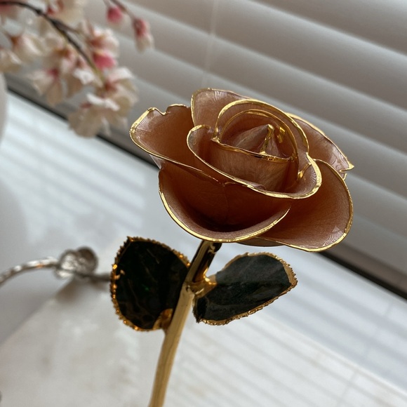 Gorgeous Steven Singer  24 Karen Gold dipped Roses🌹set of 3 Certified Real Gold🥀 - Picture 11 of 13